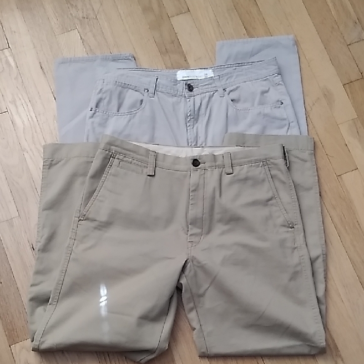 Classic Tan And Gray Men's Pants